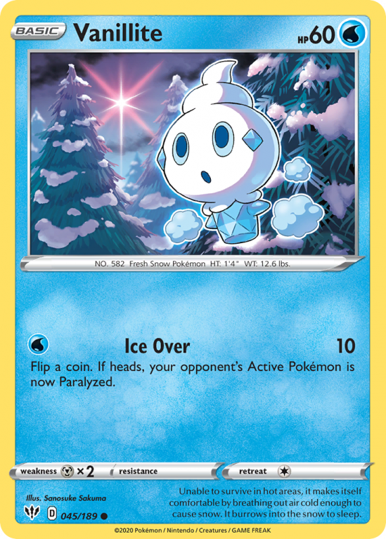Vanillite 45/189 Sword & Shield Darkness Ablaze