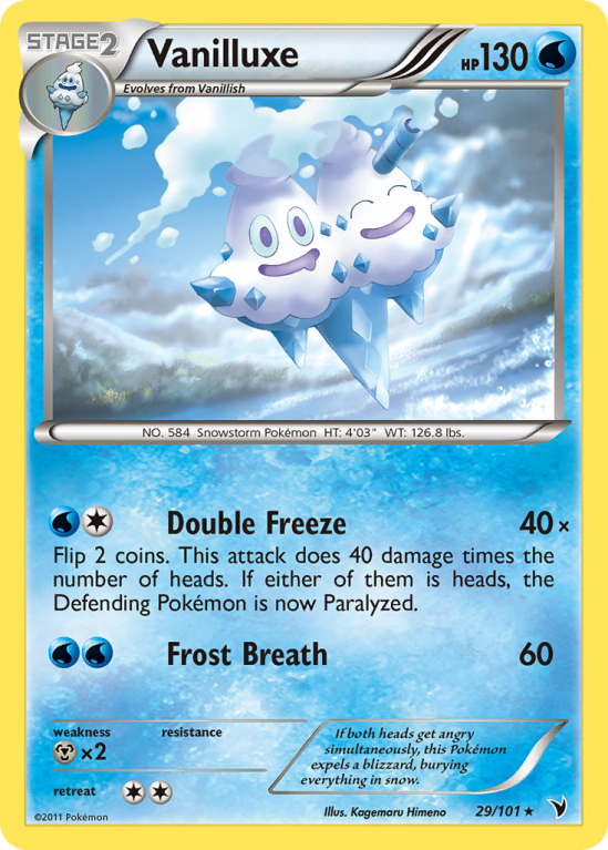 Vanilluxe 29/101 Black & White Noble Victories