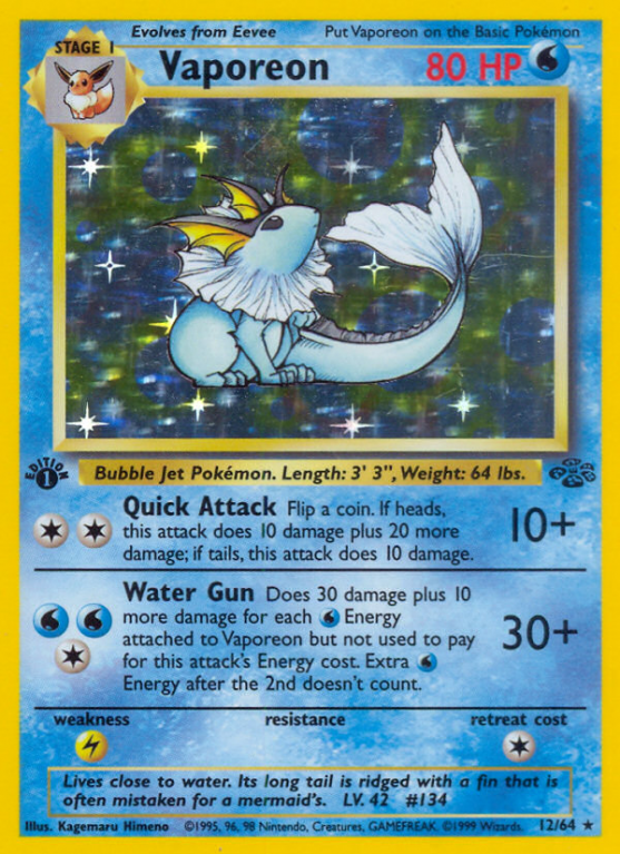 Vaporeon 12/64 Base Jungle