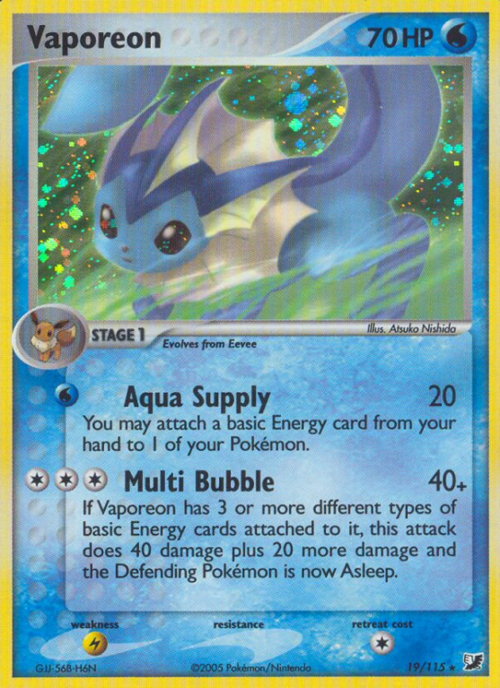 Vaporeon 19/115 EX Unseen Forces