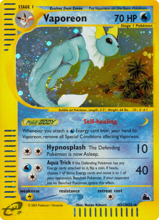 Vaporeon H31/182 E-Card Skyridge