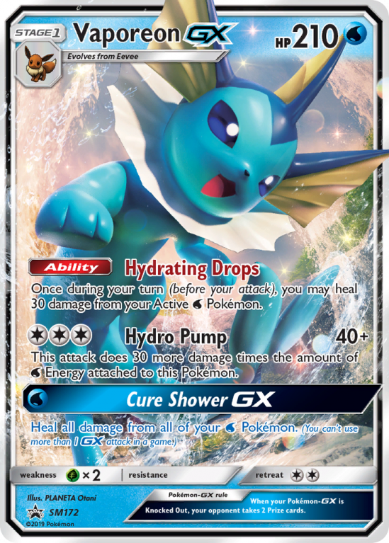 Vaporeon-GX SM172/156 Sun & Moon SM Black Star Promos