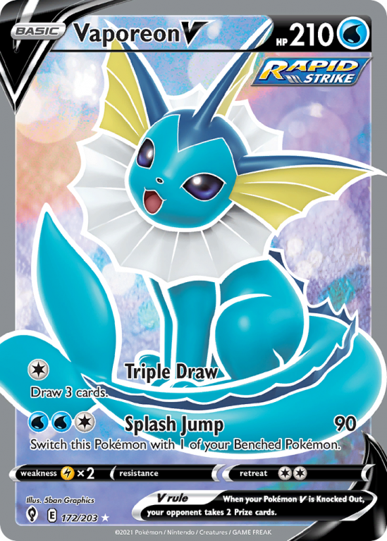Vaporeon V 172/203 Sword & Shield Evolving Skies