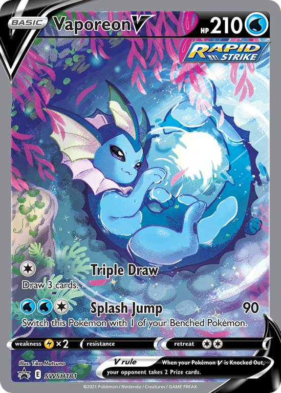 Vaporeon V SWSH181/103 Sword & Shield SWSH Black Star Promos