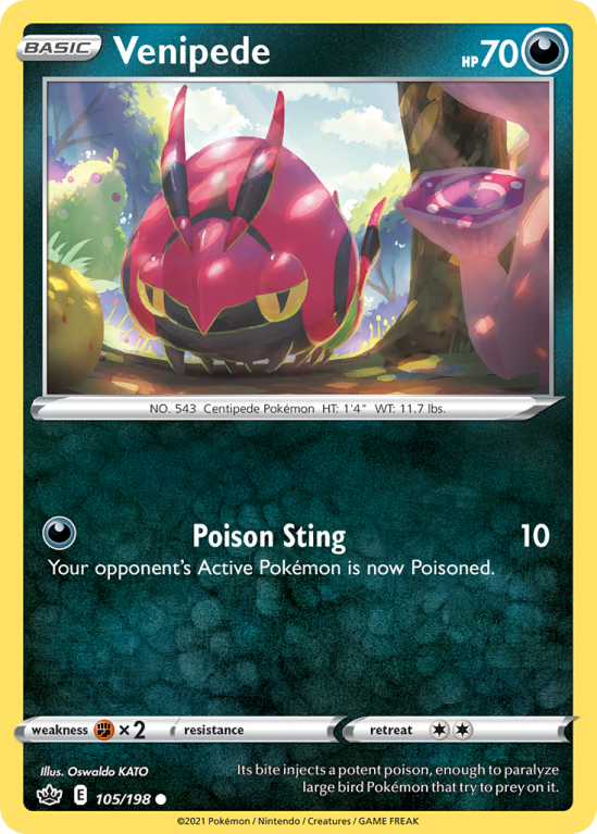 Venipede 105/198 Sword & Shield Chilling Reign