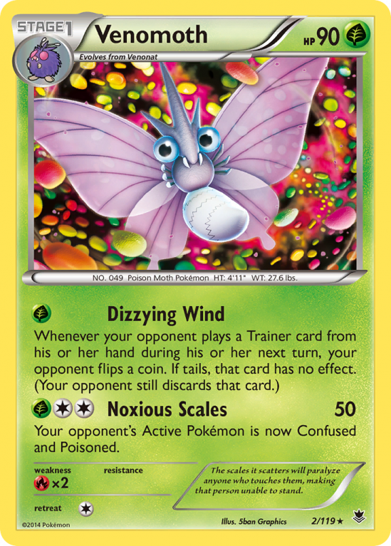 Venomoth 2/119 XY Phantom Forces