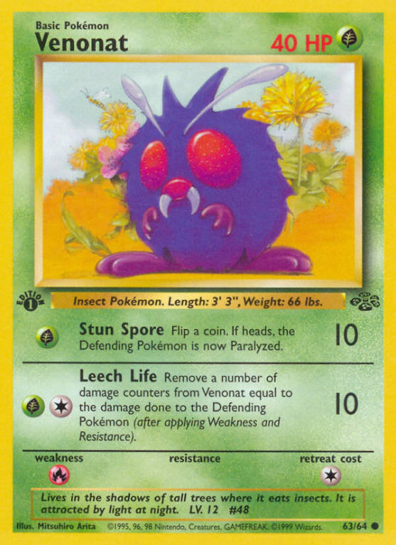 Venonat 63/64 Base Jungle