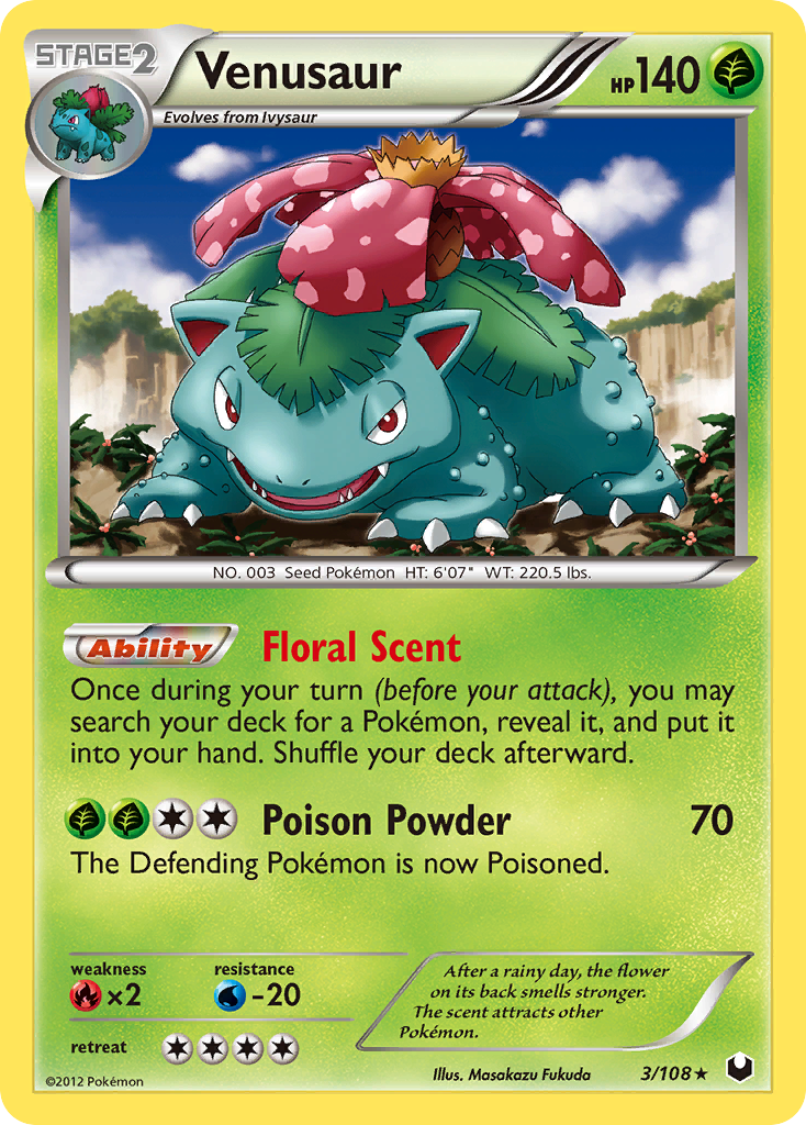 Venusaur 3/108 Black & White Dark Explorers