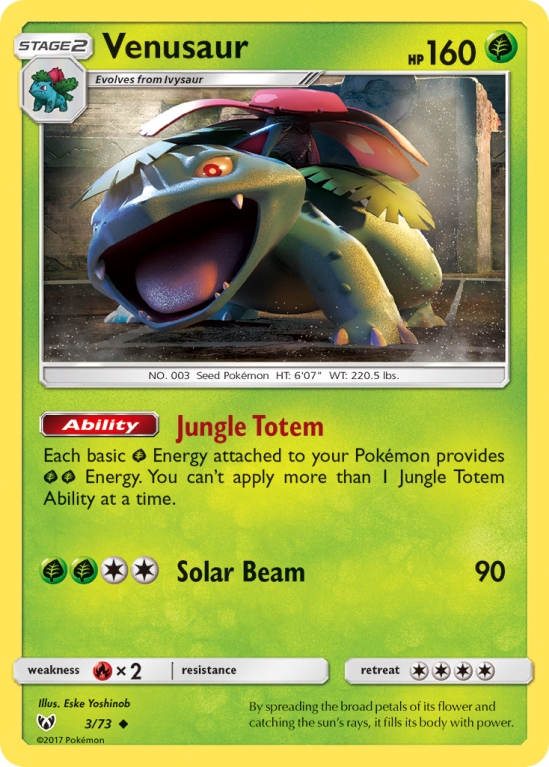 Venusaur 3/73 Sun & Moon Shining Legends