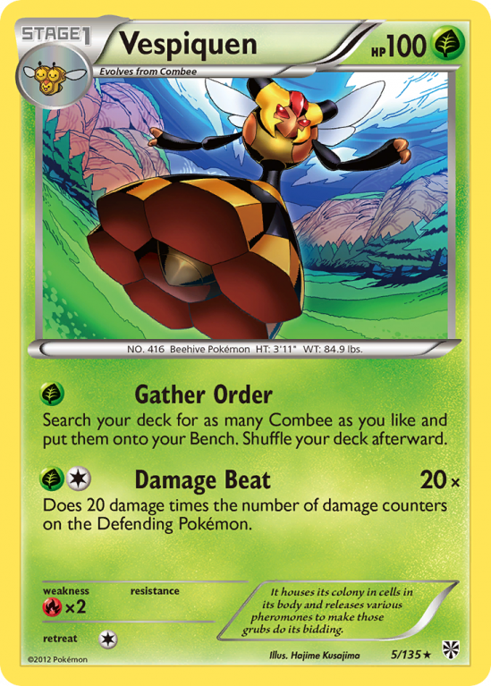 Vespiquen 5/135 Black & White Plasma Storm