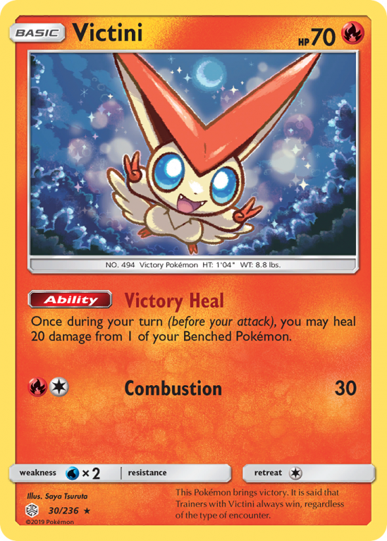 Victini 30/236 Sun & Moon Cosmic Eclipse