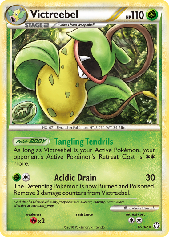 Victreebel 12/102 HeartGold & SoulSilver HS—Triumphant