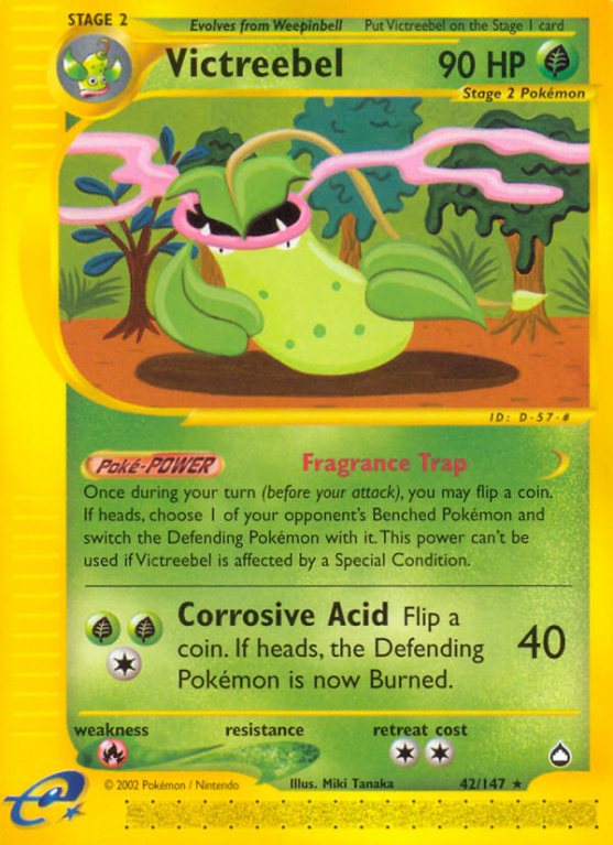 Victreebel 42/186 E-Card Aquapolis