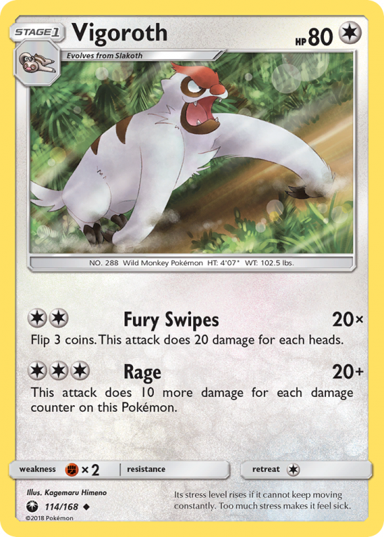 Vigoroth 114/168 Sun & Moon Celestial Storm