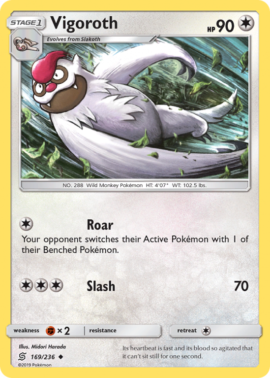 Vigoroth 169/236 Sun & Moon Unified Minds