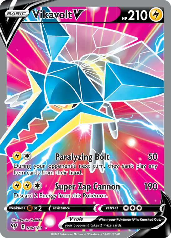 Vikavolt V 180/189 Sword & Shield Darkness Ablaze