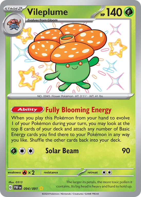 Vileplume 94/91 Scarlet & Violet Paldean Fates
