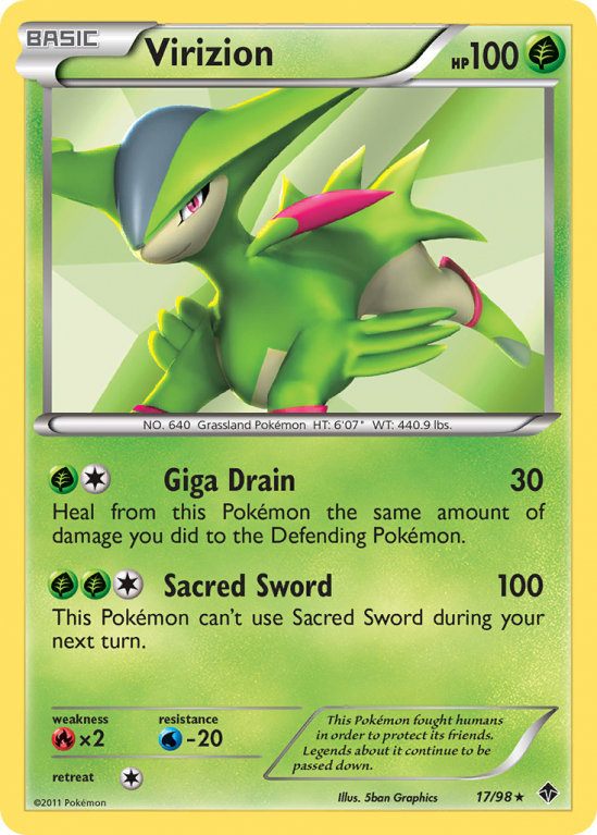 Virizion 17/98 Black & White Emerging Powers