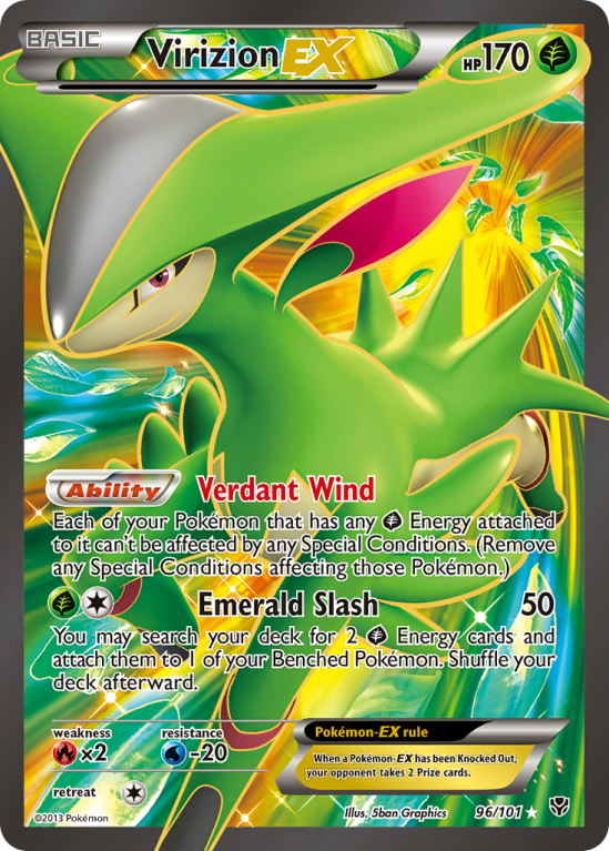 Virizion-EX 96/101 Black & White Plasma Blast