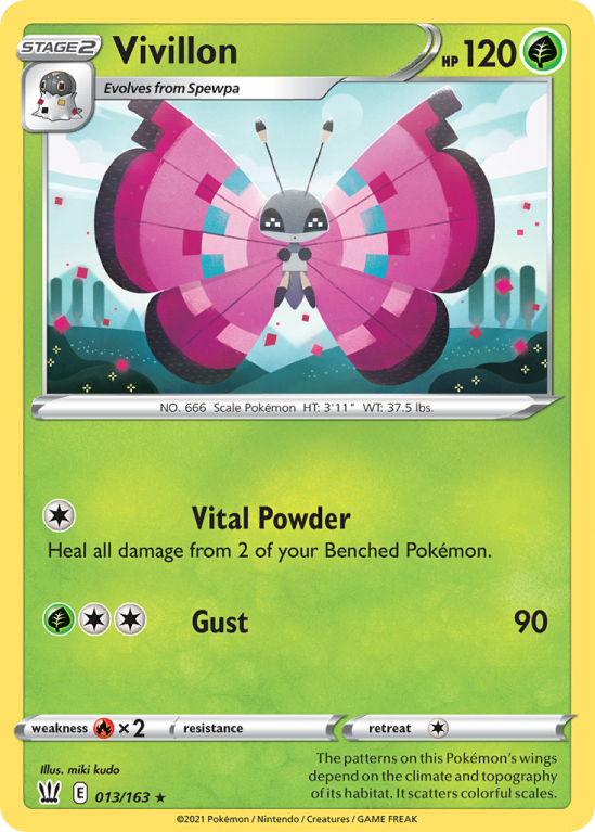 Vivillon 13/163 Sword & Shield Battle Styles
