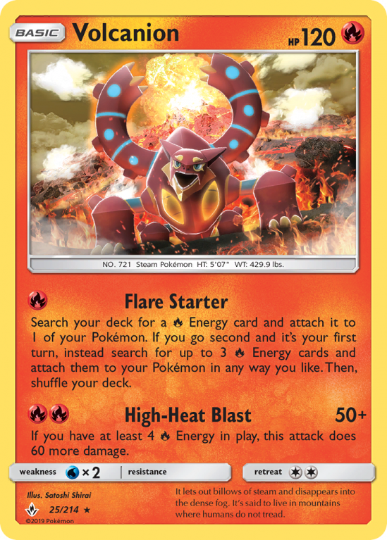 Volcanion 25/214 Sun & Moon Unbroken Bonds