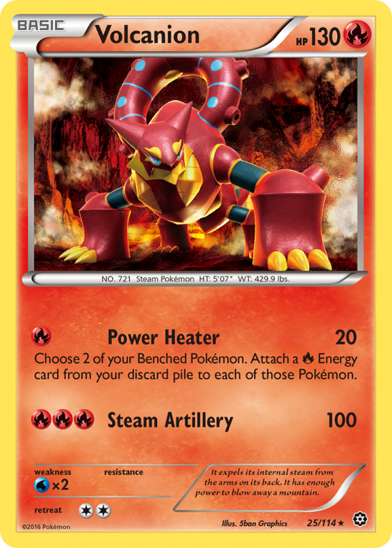 Volcanion 25/114 XY Steam Siege