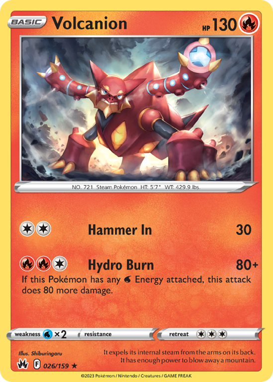 Volcanion 26/159 Sword & Shield Crown Zenith