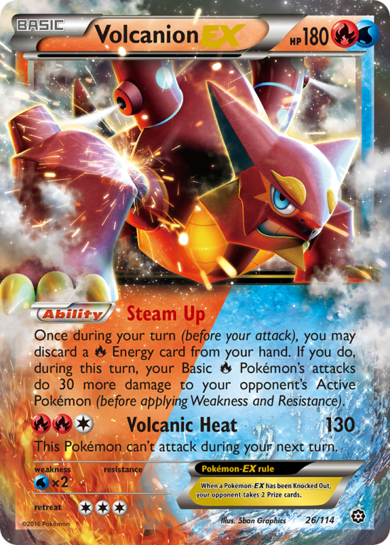Volcanion-EX 26/114 XY Steam Siege
