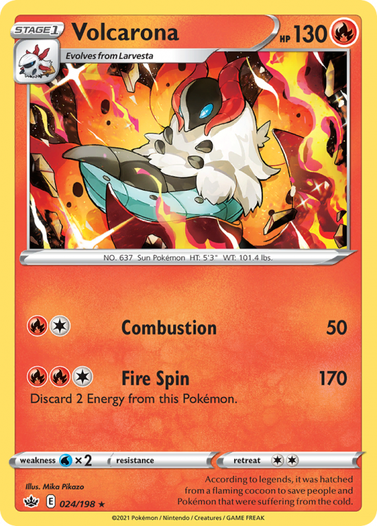 Volcarona 24/198 Sword & Shield Chilling Reign