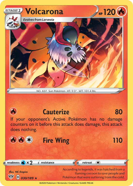 Volcarona 30/189 Sword & Shield Darkness Ablaze