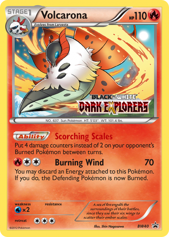 Volcarona BW40/101 Black & White BW Black Star Promos