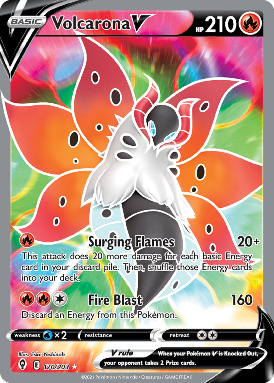 Volcarona V 170/203 Sword & Shield Evolving Skies