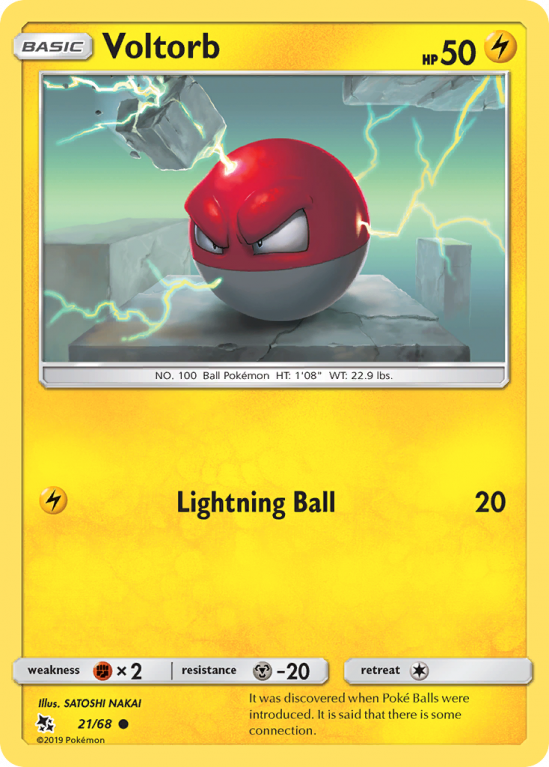 Voltorb 21/68 Sun & Moon Hidden Fates