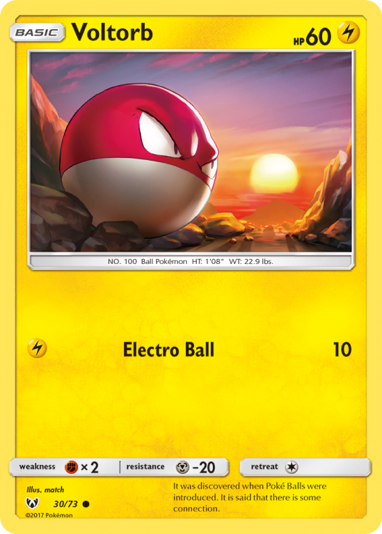 Voltorb 30/73 Sun & Moon Shining Legends