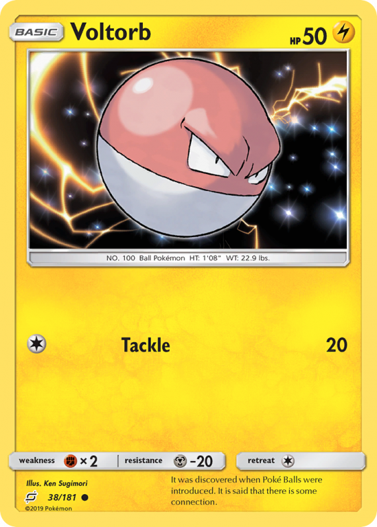Voltorb 38/181 Sun & Moon Team Up