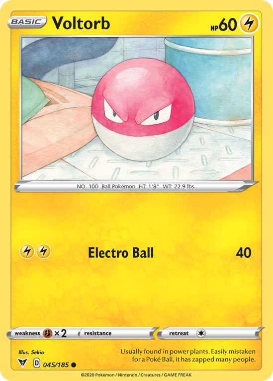 Voltorb 45/185 Sword & Shield Vivid Voltage