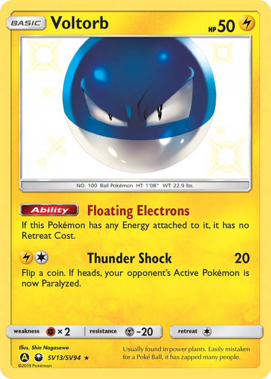 Voltorb SV13/94 Sun & Moon Shiny Vault
