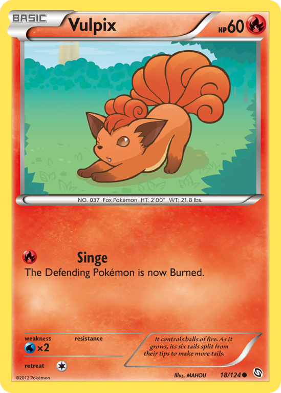 Vulpix 18/124 Black & White Dragons Exalted