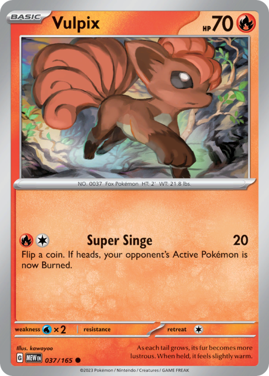 Vulpix 37/165 Scarlet & Violet 151