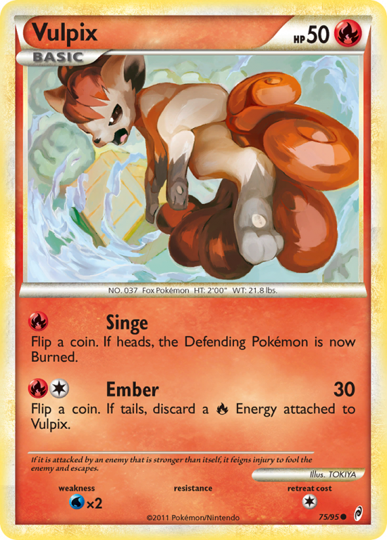 Vulpix 75/106 HeartGold & SoulSilver Call of Legends