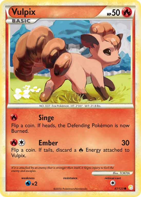 Vulpix 87/123 HeartGold & SoulSilver HeartGold & SoulSilver