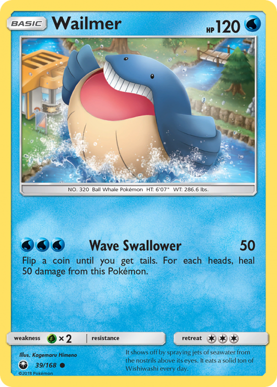 Wailmer 39/168 Sun & Moon Celestial Storm