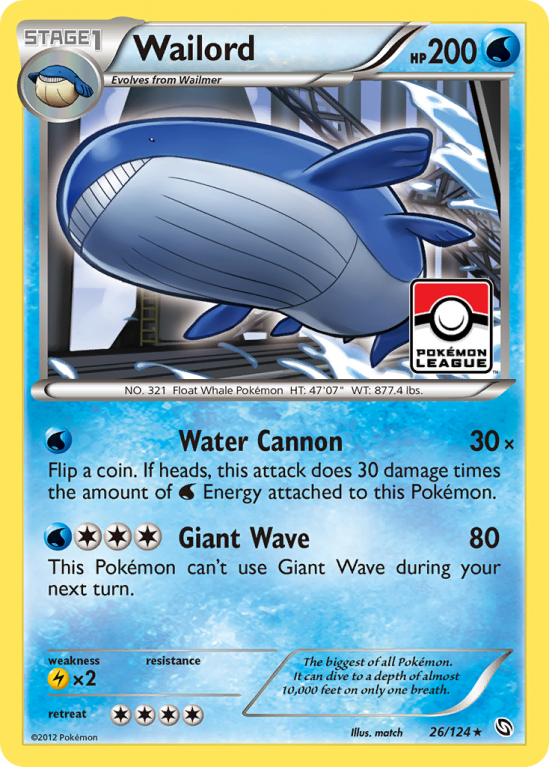 Wailord 26/124 Black & White Dragons Exalted