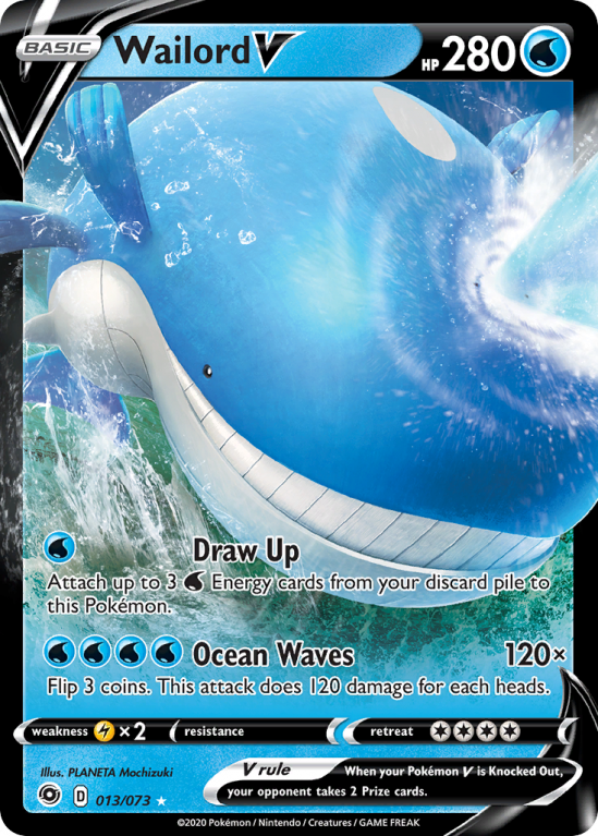 Wailord V 13/73 Sword & Shield Champion's Path