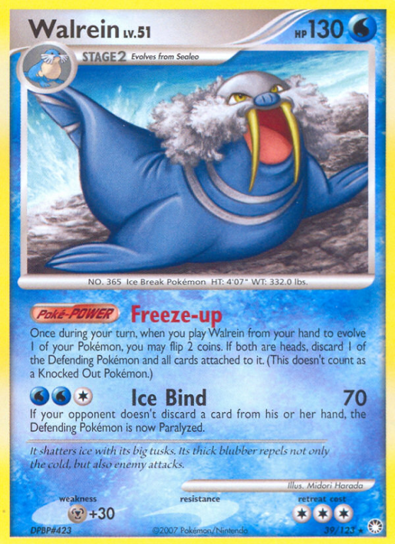 Walrein 39/123 Diamond & Pearl Mysterious Treasures