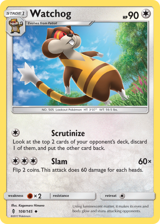 Watchog 108/145 Sun & Moon Guardians Rising