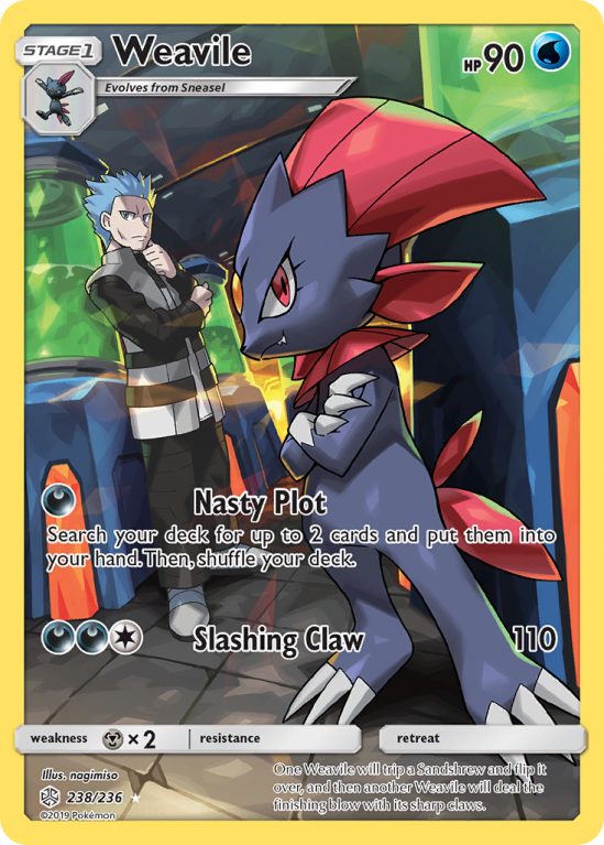 Weavile 238/236 Sun & Moon Cosmic Eclipse