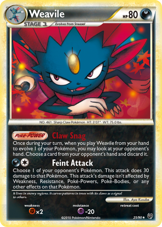 Weavile 25/90 HeartGold & SoulSilver HS—Undaunted