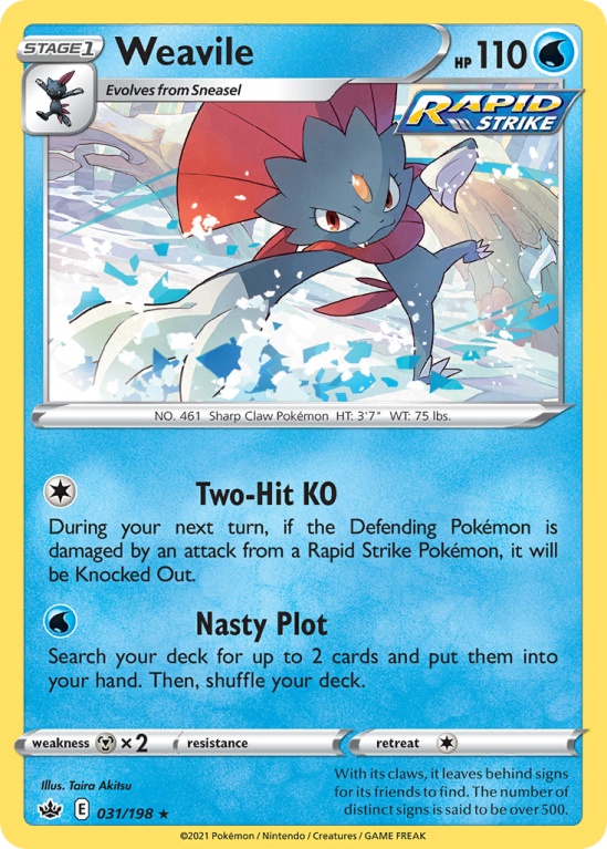 Weavile 31/198 Sword & Shield Chilling Reign