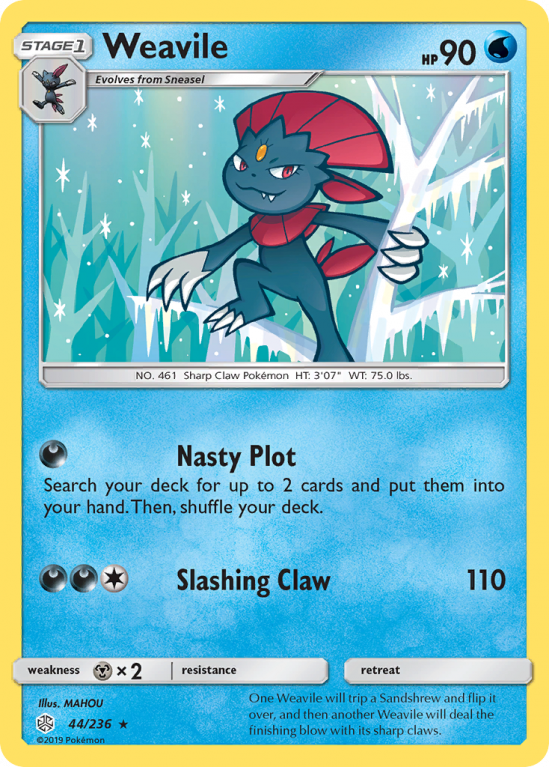 Weavile 44/236 Sun & Moon Cosmic Eclipse